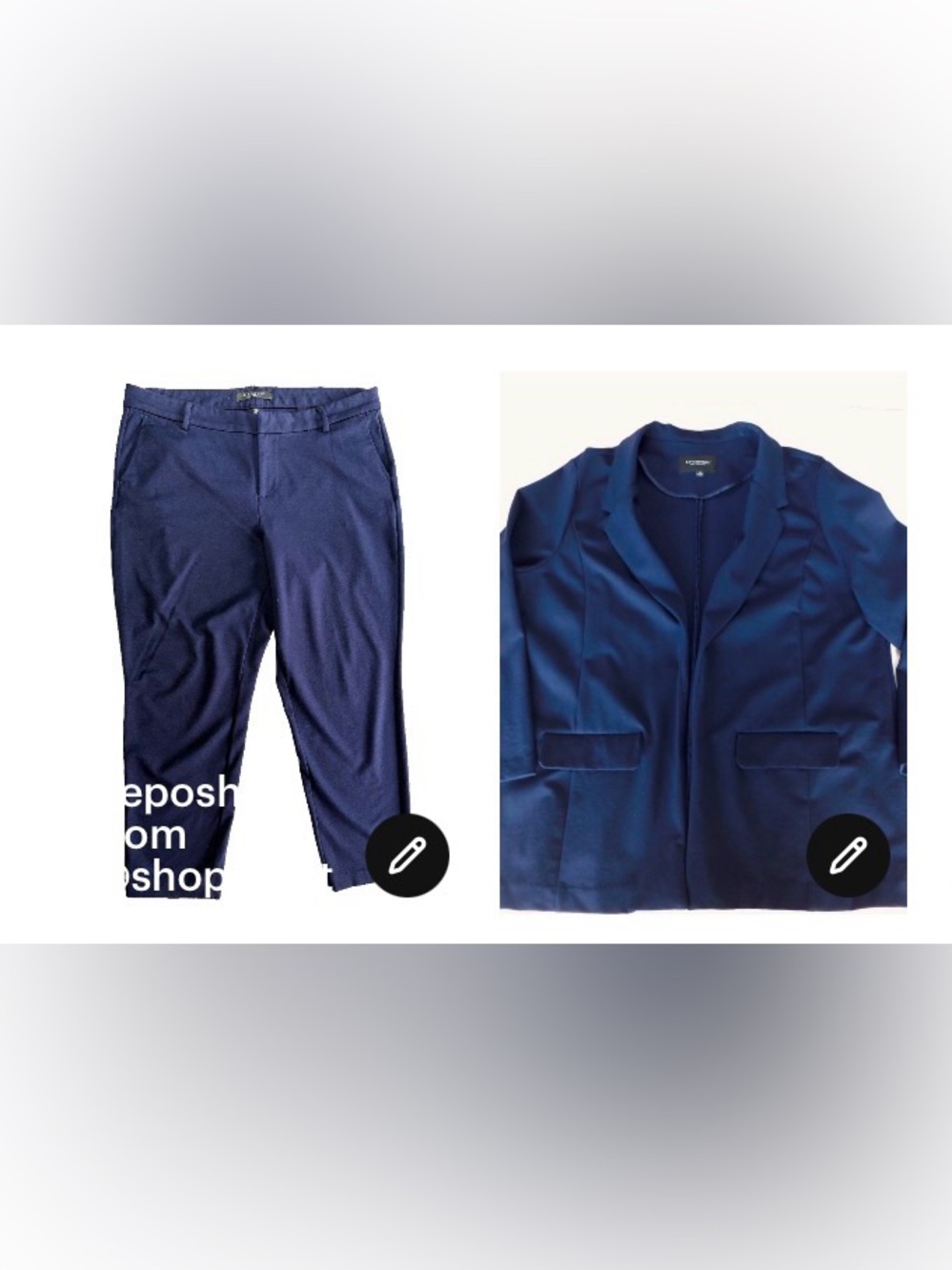 Liverpool women’s Navy Blue Trousers and suit jacket, business all the way